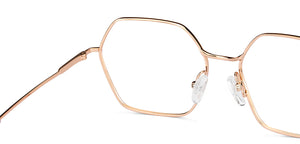 Gold Hexagonal Full Rim Unisex Eyeglasses by John Jacobs-150682