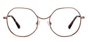 Copper Hexagonal Full Rim Unisex Eyeglasses by John Jacobs-150686