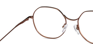 Copper Hexagonal Full Rim Unisex Eyeglasses by John Jacobs-150686