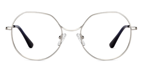 Gunmetal Hexagonal Full Rim Unisex Eyeglasses by John Jacobs-150687