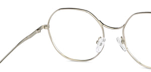 Gunmetal Hexagonal Full Rim Unisex Eyeglasses by John Jacobs-150687