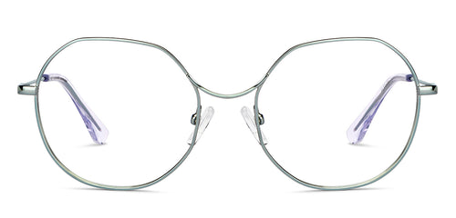 Gunmetal Hexagonal Full Rim Unisex Eyeglasses by John Jacobs-150688