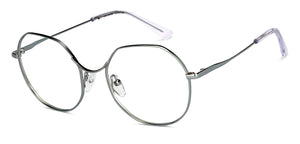 Gunmetal Hexagonal Full Rim Unisex Eyeglasses by John Jacobs-150688