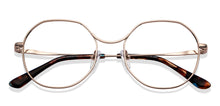 Load image into Gallery viewer, Gold Hexagonal Full Rim Unisex Eyeglasses by John Jacobs-150689