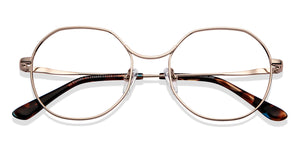 Gold Hexagonal Full Rim Unisex Eyeglasses by John Jacobs-150689