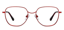Load image into Gallery viewer, Maroon Hexagonal Full Rim Unisex Eyeglasses by John Jacobs-150691