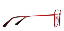 Load image into Gallery viewer, Maroon Hexagonal Full Rim Unisex Eyeglasses by John Jacobs-150691