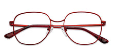 Load image into Gallery viewer, Maroon Hexagonal Full Rim Unisex Eyeglasses by John Jacobs-150691