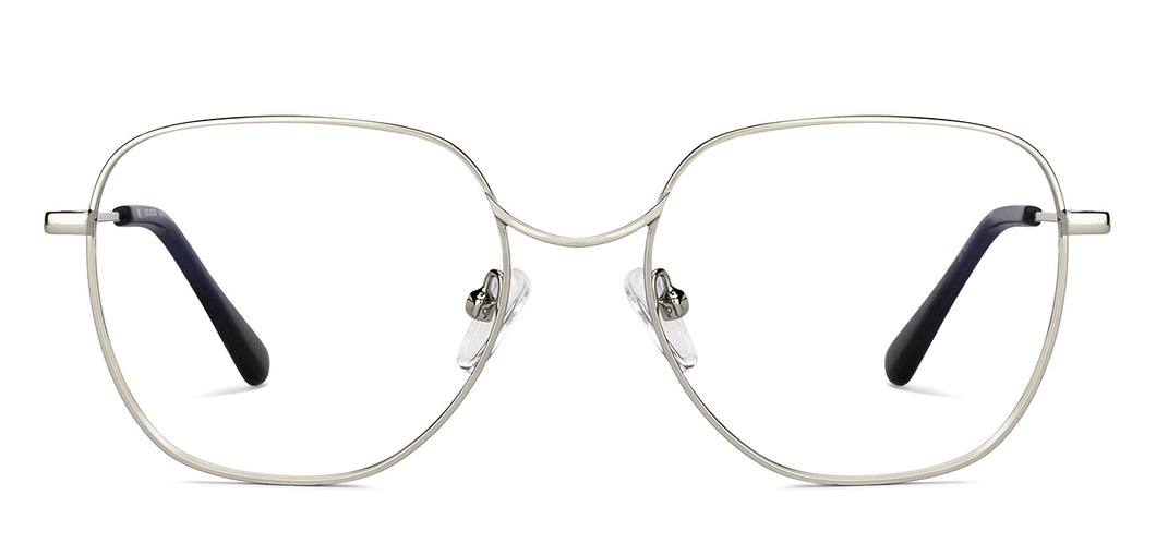 Gunmetal Hexagonal Full Rim Unisex Eyeglasses by John Jacobs-150693
