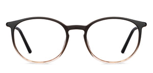Gold Black Round Full Rim Unisex Eyeglasses by John Jacobs-150859