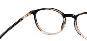 Gold Black Round Full Rim Unisex Eyeglasses by John Jacobs-150859