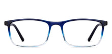 Load image into Gallery viewer, Blue Rectangle Full Rim Unisex Eyeglasses by John Jacobs-150865