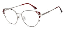 Load image into Gallery viewer, Silver Cat Eye Full Rim Women Eyeglasses by John Jacobs-150953
