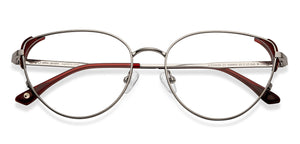 Silver Cat Eye Full Rim Women Eyeglasses by John Jacobs-150953