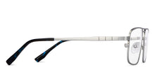 Load image into Gallery viewer, Silver Rectangle Full Rim Unisex Eyeglasses by John Jacobs-151232
