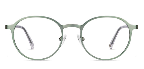 Green Round Full Rim Unisex Eyeglasses by John Jacobs-151238