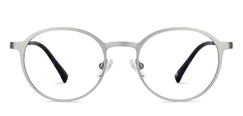 Silver Round Full Rim Unisex Eyeglasses by John Jacobs-151239