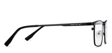 Load image into Gallery viewer, Black Rectangle Full Rim Unisex Eyeglasses by John Jacobs-151243