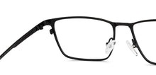 Load image into Gallery viewer, Black Rectangle Full Rim Unisex Eyeglasses by John Jacobs-151243