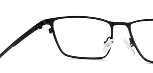 Black Rectangle Full Rim Unisex Eyeglasses by John Jacobs-151243