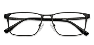 Black Rectangle Full Rim Unisex Eyeglasses by John Jacobs-151243