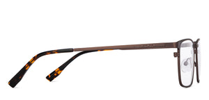Brown Rectangle Full Rim Unisex Eyeglasses by John Jacobs-151245