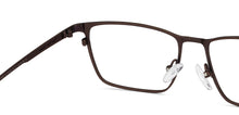 Load image into Gallery viewer, Brown Rectangle Full Rim Unisex Eyeglasses by John Jacobs-151245