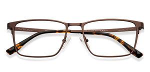 Brown Rectangle Full Rim Unisex Eyeglasses by John Jacobs-151245