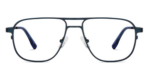 Blue Rectangle Full Rim Unisex Eyeglasses by John Jacobs-151248