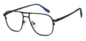 Blue Rectangle Full Rim Unisex Eyeglasses by John Jacobs-151248