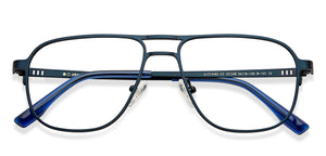 Blue Rectangle Full Rim Unisex Eyeglasses by John Jacobs-151248