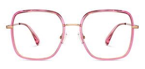 Pink Wayfarer Full Rim Unisex Eyeglasses by John Jacobs-152256