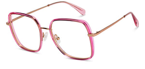 Pink Wayfarer Full Rim Unisex Eyeglasses by John Jacobs-152256