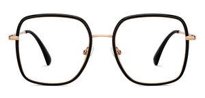 Black Wayfarer Full Rim Unisex Eyeglasses by John Jacobs-152255