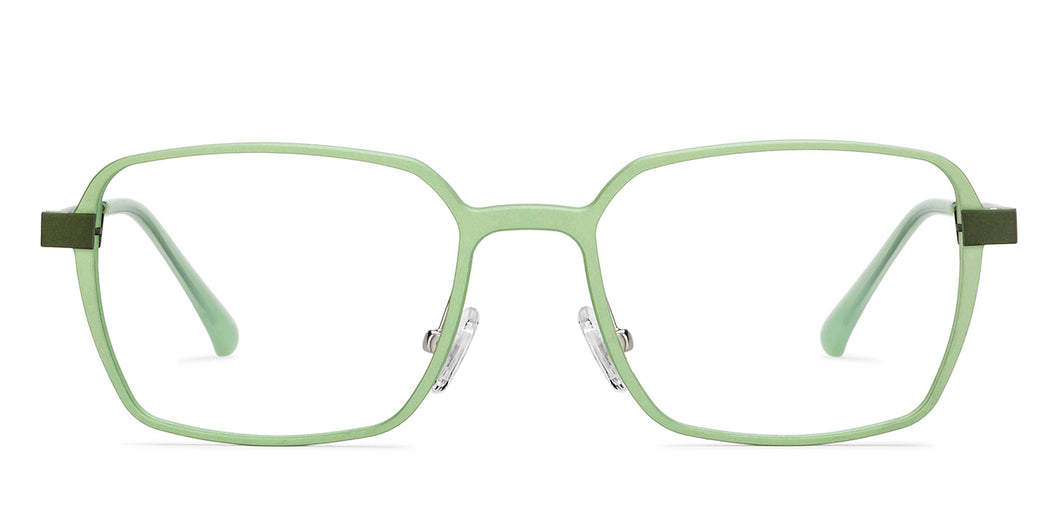 Green Square Full Rim Unisex Eyeglasses by John Jacobs-152065
