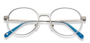 Silver Round Full Rim Unisex Eyeglasses by John Jacobs-152077