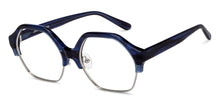 Load image into Gallery viewer, Blue Hexagonal Full Rim Unisex Eyeglasses by John Jacobs-201668
