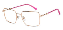 Load image into Gallery viewer, Gold Rectangle Full Rim Women Eyeglasses by John Jacobs-205903