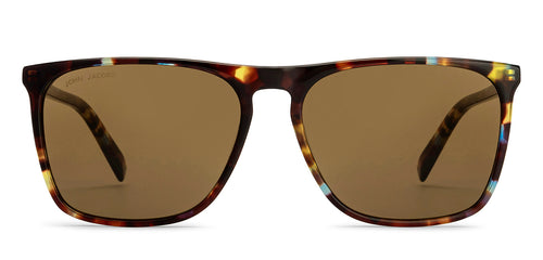Tortoise Rectangle Full Rim Unisex Sunglasses by John Jacobs-211713