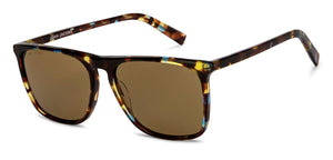 Tortoise Rectangle Full Rim Unisex Sunglasses by John Jacobs-211713