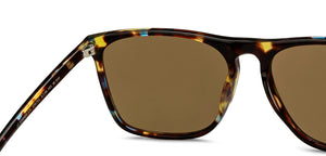 Tortoise Rectangle Full Rim Unisex Sunglasses by John Jacobs-211713