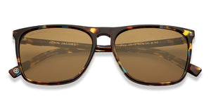 Tortoise Rectangle Full Rim Unisex Sunglasses by John Jacobs-211713