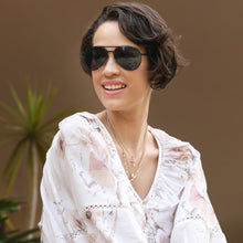 Load image into Gallery viewer, Black Aviator Full Rim Unisex Sunglasses by John Jacobs-127313