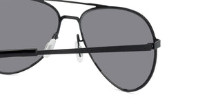 Black Aviator Full Rim Unisex Sunglasses by John Jacobs-127313