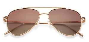 Gold Aviator Full Rim Unisex Sunglasses by John Jacobs-148394