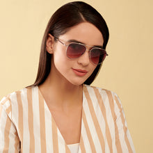 Load image into Gallery viewer, Gunmetal Aviator Full Rim Unisex Sunglasses by John Jacobs-148397