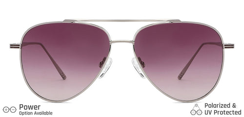 Gunmetal Aviator Full Rim Unisex Sunglasses by John Jacobs-148397