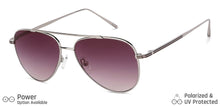 Load image into Gallery viewer, Gunmetal Aviator Full Rim Unisex Sunglasses by John Jacobs-148397