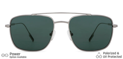 Silver Square Full Rim Unisex Sunglasses by John Jacobs-136612