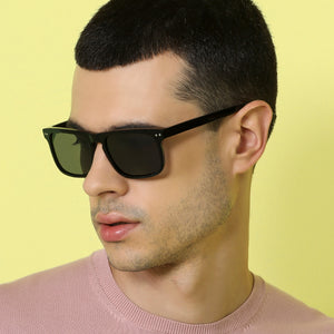 Black Wayfarer Full Rim Unisex Sunglasses by John Jacobs-137123